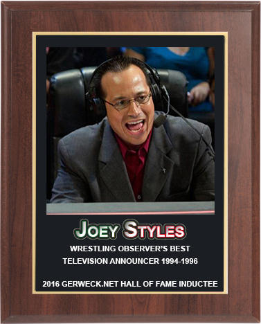 Joey Styles Plaque